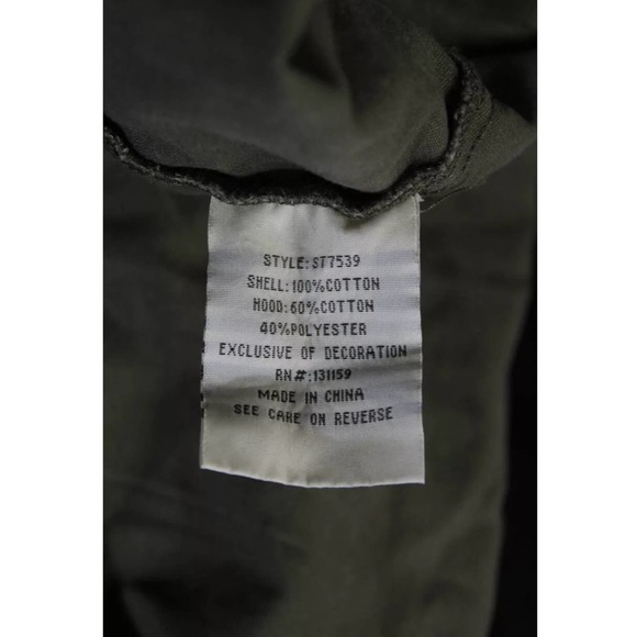 Debby Collection Hooded Button  Utility Jacket - Picture 4 of 5